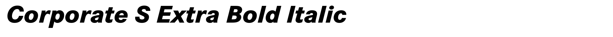 Corporate S Extra Bold Italic image